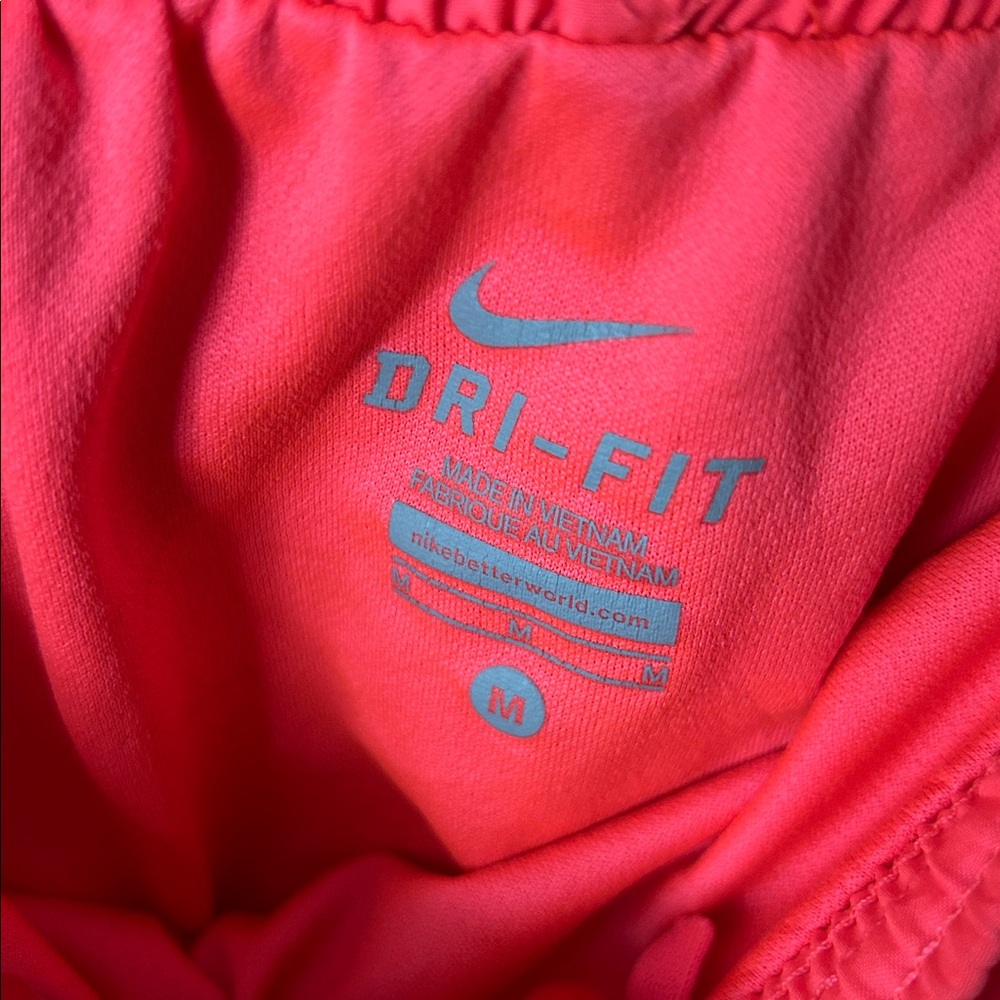 NIKE Dri-Fit Tempo 3” running race Shorts hot pink yellow black women’s medium - Picture 3 of 6